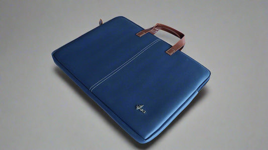 SLIM AND SLEEK NAVY BLUE LAPTOP BAG