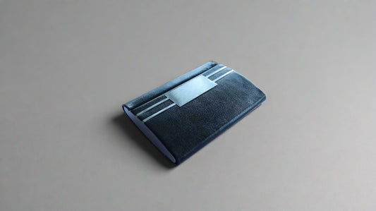 PU LEATHER, METALLIC BUSINESS CARD HOLDER