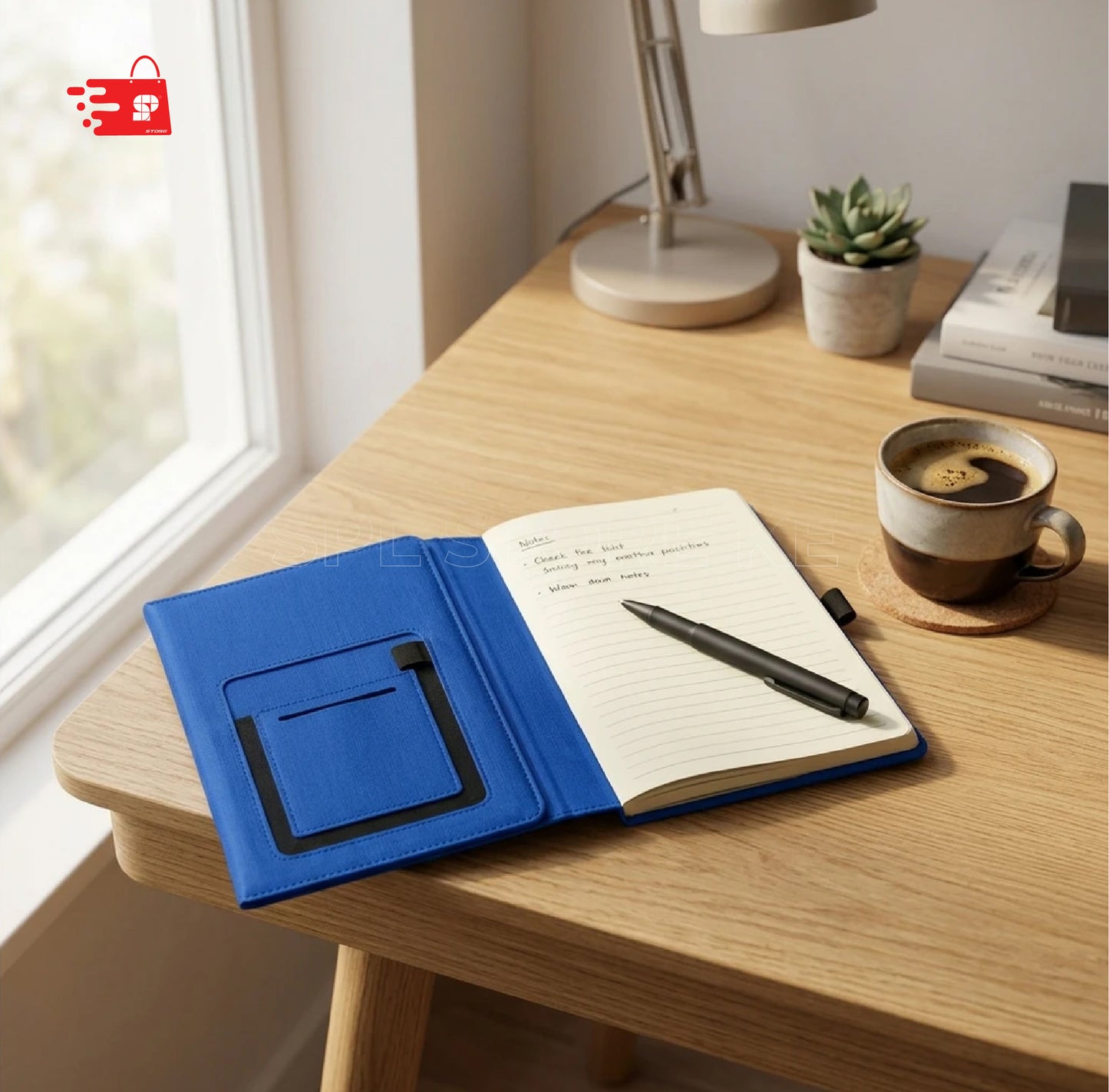 A5/B5 MOBILIO POCKET PU NOTEBOOK/DIARY BLUE