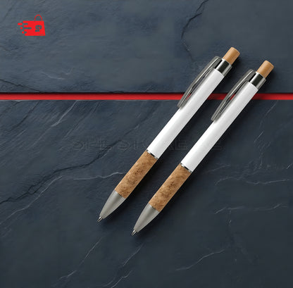 WHITE CORK GRIP PEN WITH ECO FRIENDLY FINISH