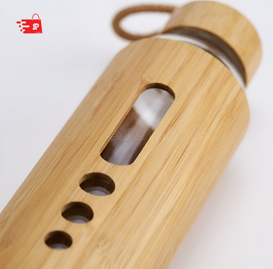 🌿 Eco-Friendly Bamboo Borosilicate Glass Bottle