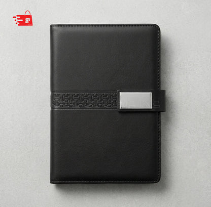 A5 BLAZE BLACK PU COVER NOTEBOOK/DIARY