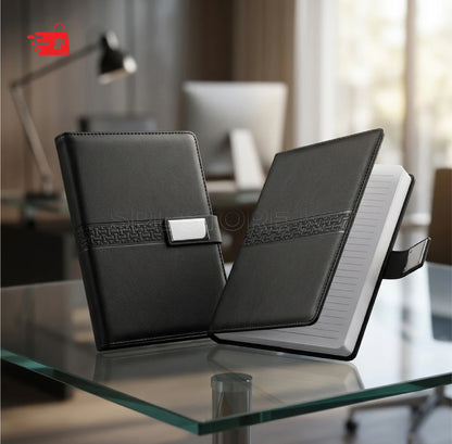A5 BLAZE BLACK PU COVER NOTEBOOK/DIARY
