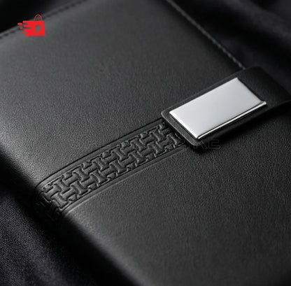A5 BLAZE BLACK PU COVER NOTEBOOK/DIARY