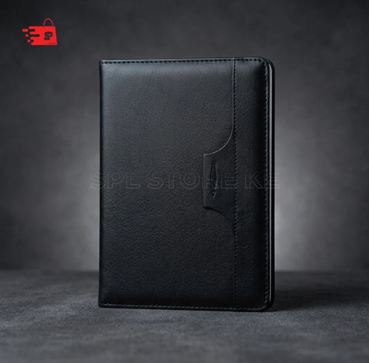 A5 PERIDOT BLACK PU NOTEBOOK/DIARY