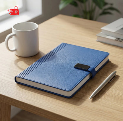 A5 EON BLUE PU COVER NOTEBOOK/DIARY