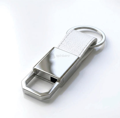 KEYRING WITH FINE LEATHER FINISH