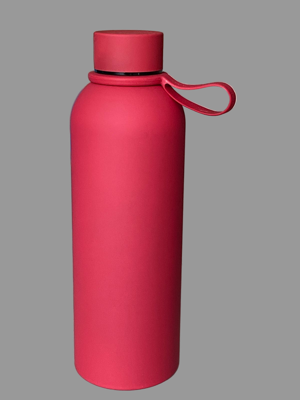SMALL MOUTH BOTTLE RED WITH RUBBER STRAP
