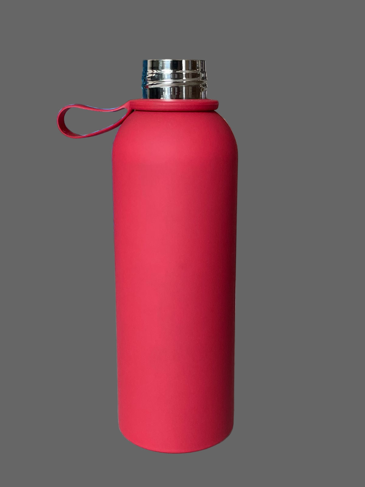 SMALL MOUTH BOTTLE RED WITH RUBBER STRAP