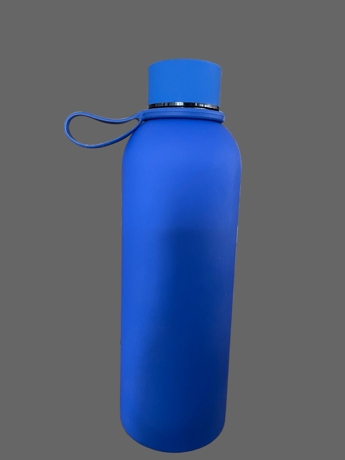 SMALL MOUTH BOTTLE BLUE WITH RUBBER STRAP