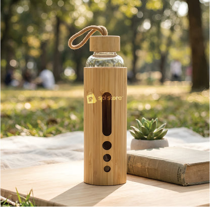 🌿 Eco-Friendly Bamboo Borosilicate Glass Bottle