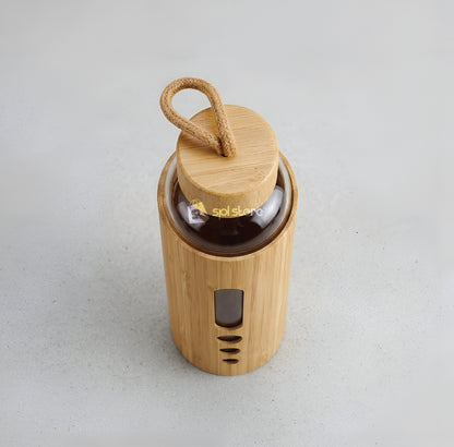 🌿 Eco-Friendly Bamboo Borosilicate Glass Bottle