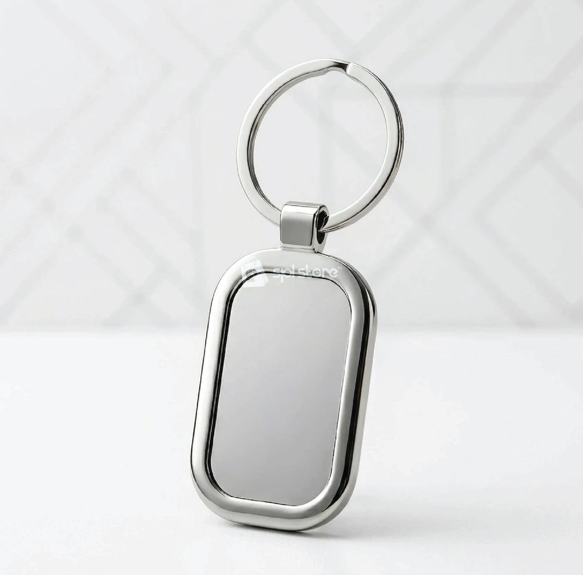 The Executive Silver Oval Keyring