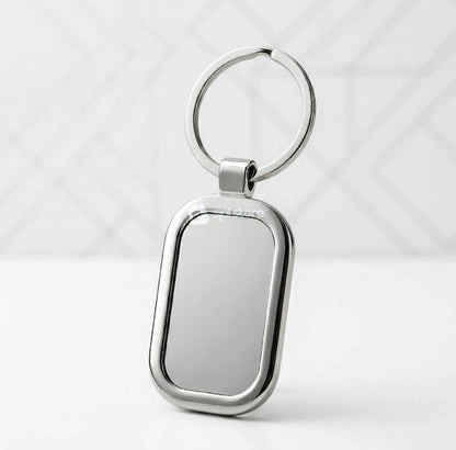 The Executive Silver Oval Keyring