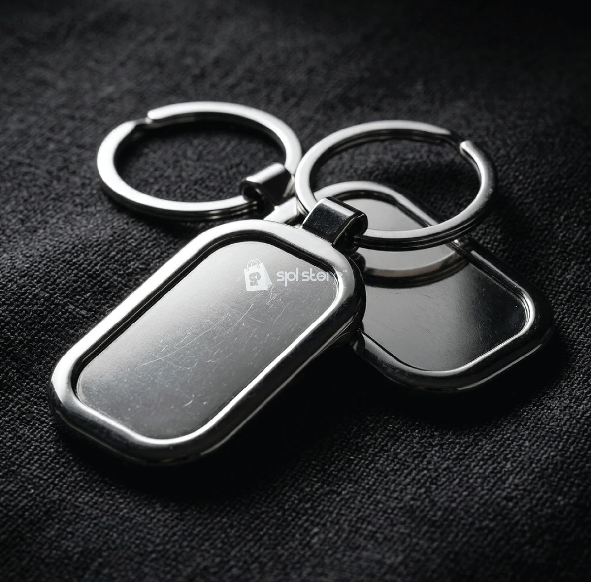 The Executive Silver Oval Keyring