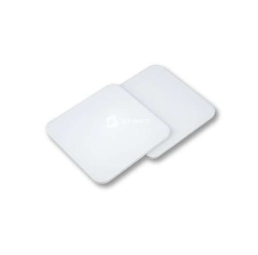 Ultra-Premium Square Sublimation Coasters –( All-White Soft Touch with Stitched Edges)