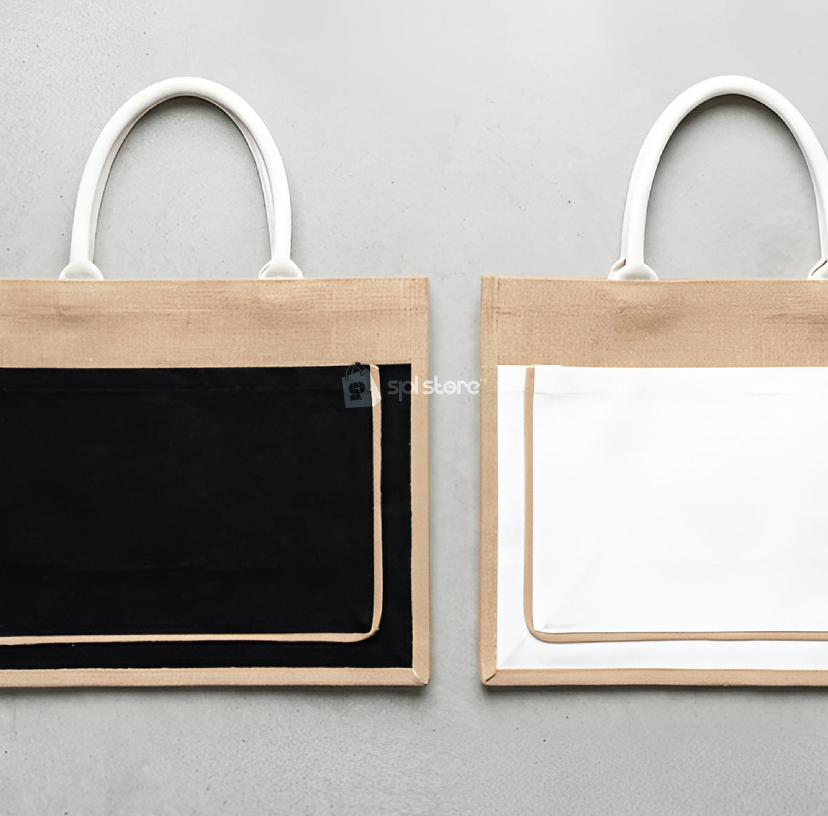 Eco-Chic Jute & Cotton Tote Bag