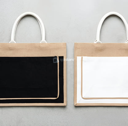 Eco-Chic Jute & Cotton Tote Bag