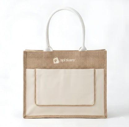 Eco-Chic Jute & Cotton Tote Bag