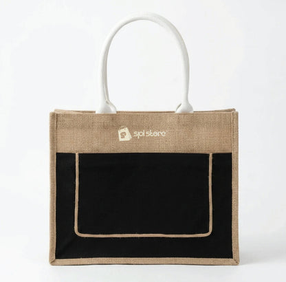 Eco-Chic Jute & Cotton Tote Bag