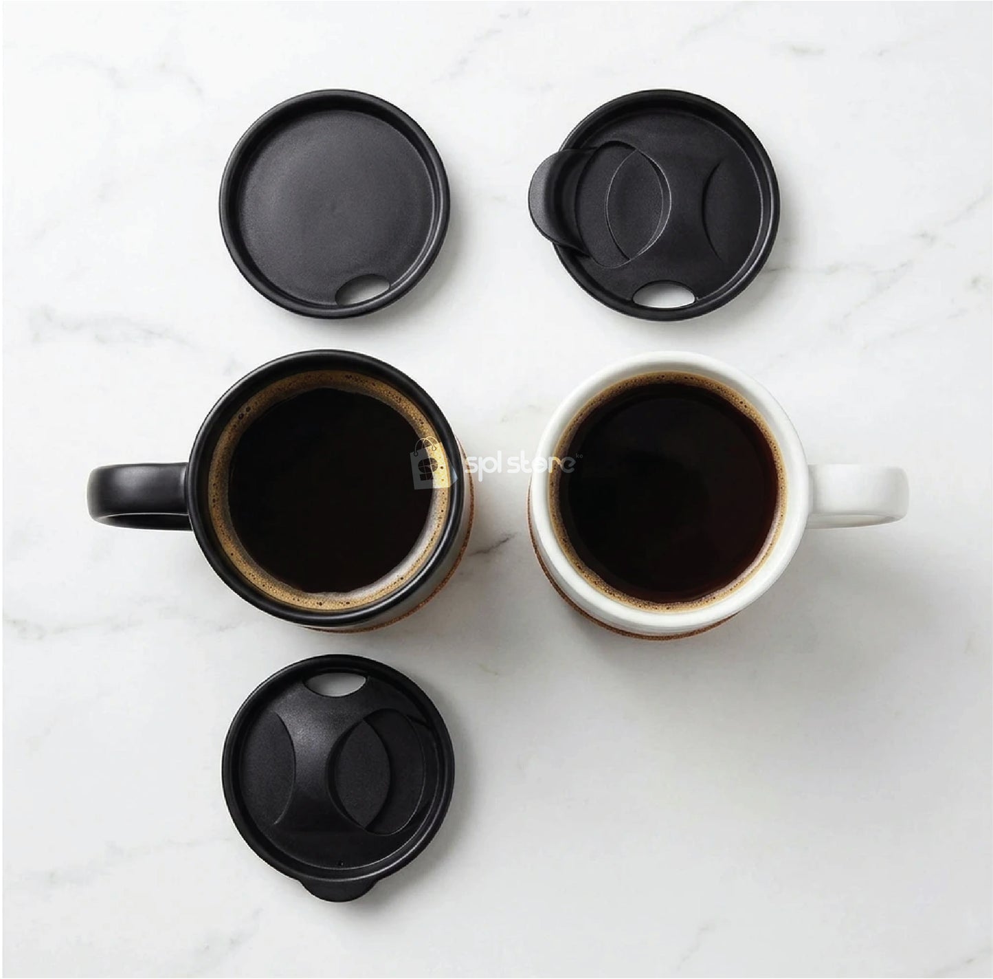 Matte Ceramic Coffee Mug with an Integrated Cork Base