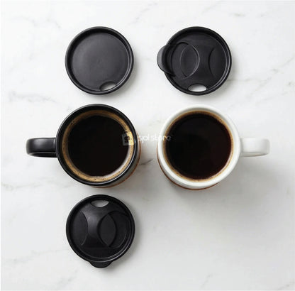 Matte Ceramic Coffee Mug with an Integrated Cork Base