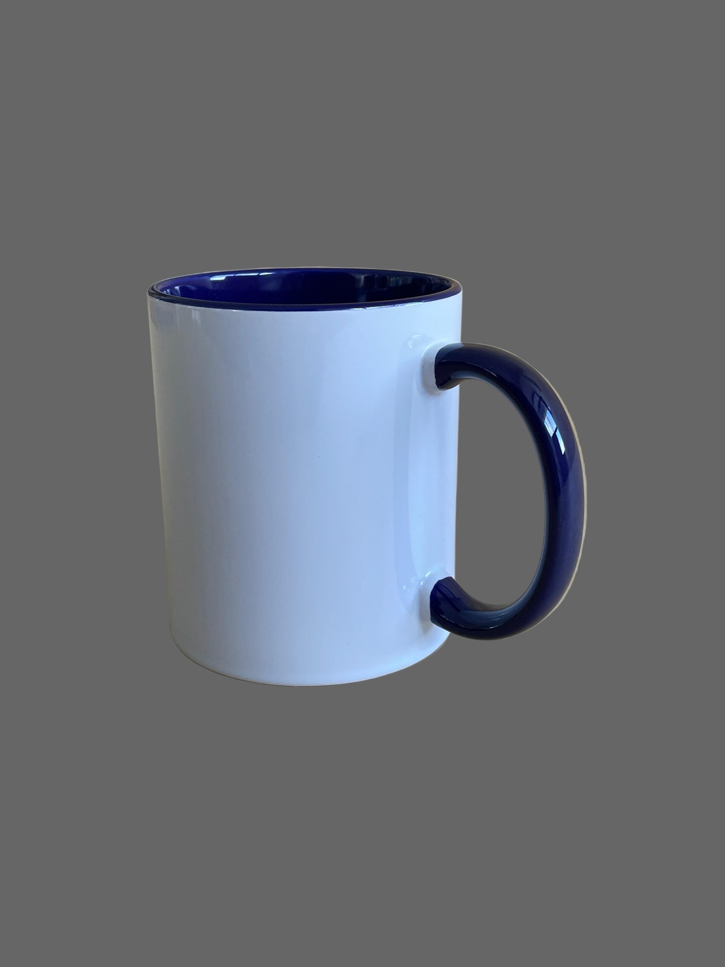 WHITE CERAMIC MUGS (PURPLE)