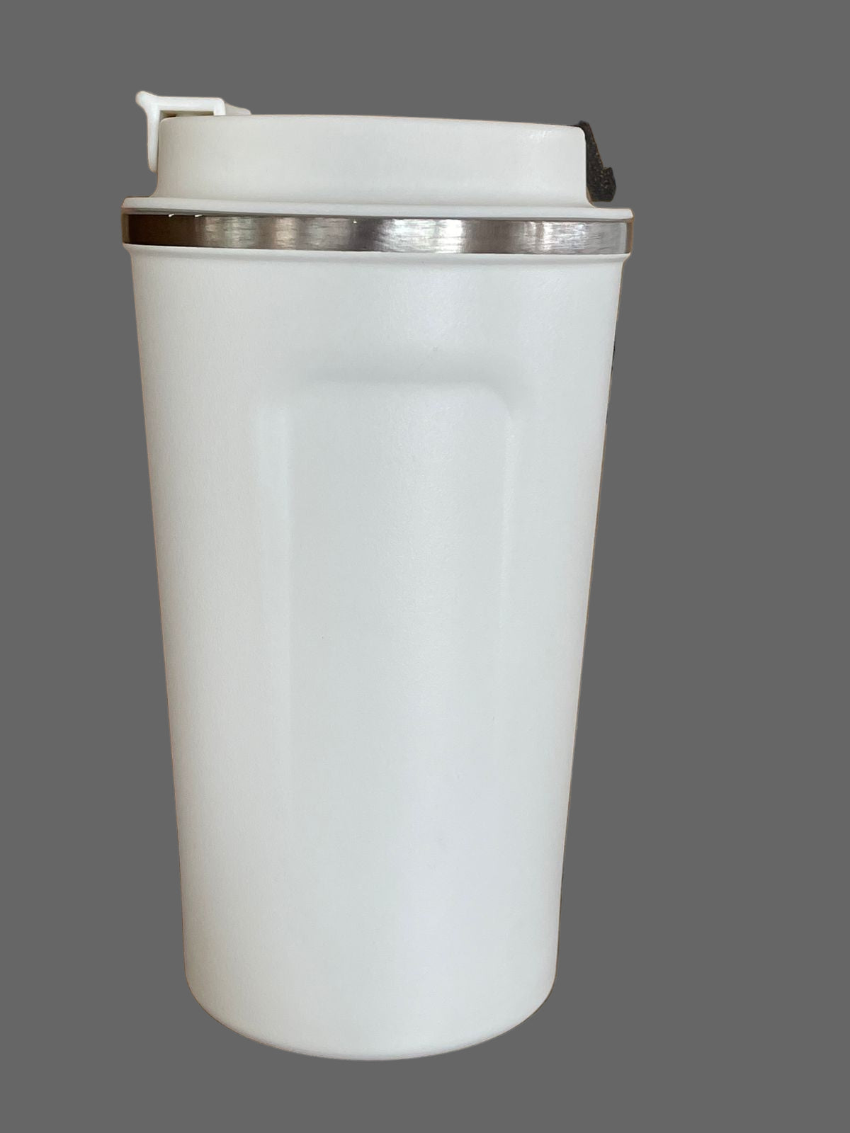 WHITE COFFEE FLASK/MUG WITH LOCK