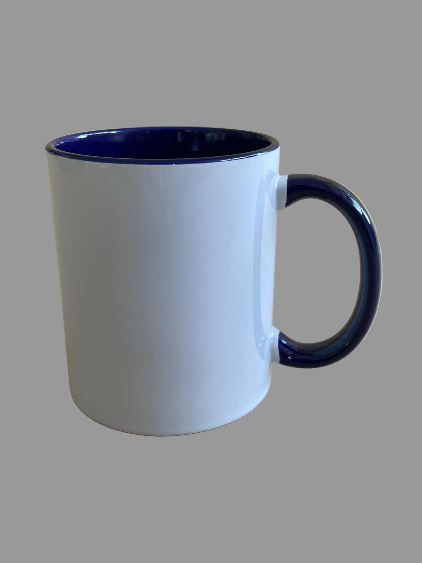 WHITE CERAMIC MUGS (PURPLE)