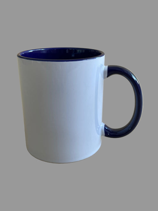 WHITE CERAMIC MUGS (PURPLE)