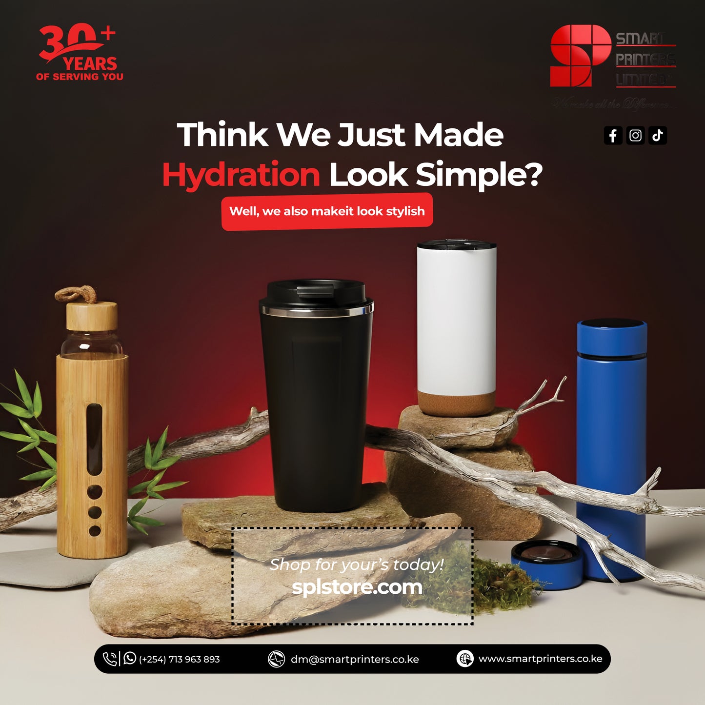 SPL 23-08 BLACK BOTTLE WITH LOCK BUTTONS 500ML