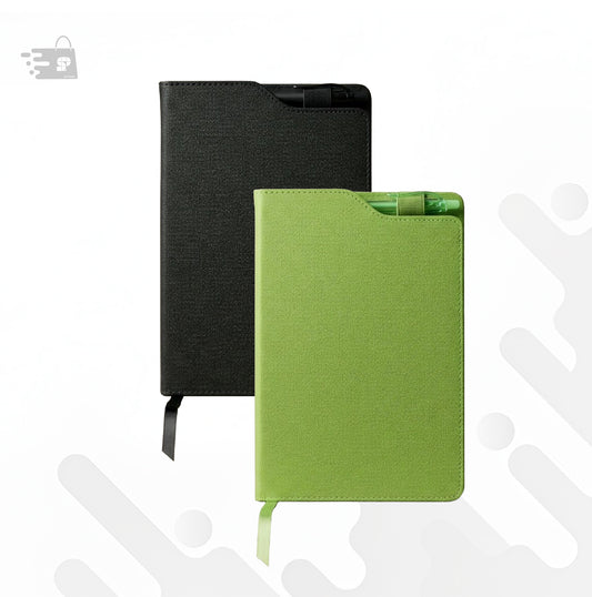 PIXEL HARDCOVER A5 NOTEBOOK WITH PEN