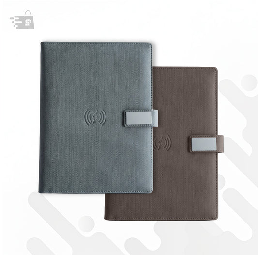 WIRELESS CHARGING & POWERBANK NOTEBOOK BROWN