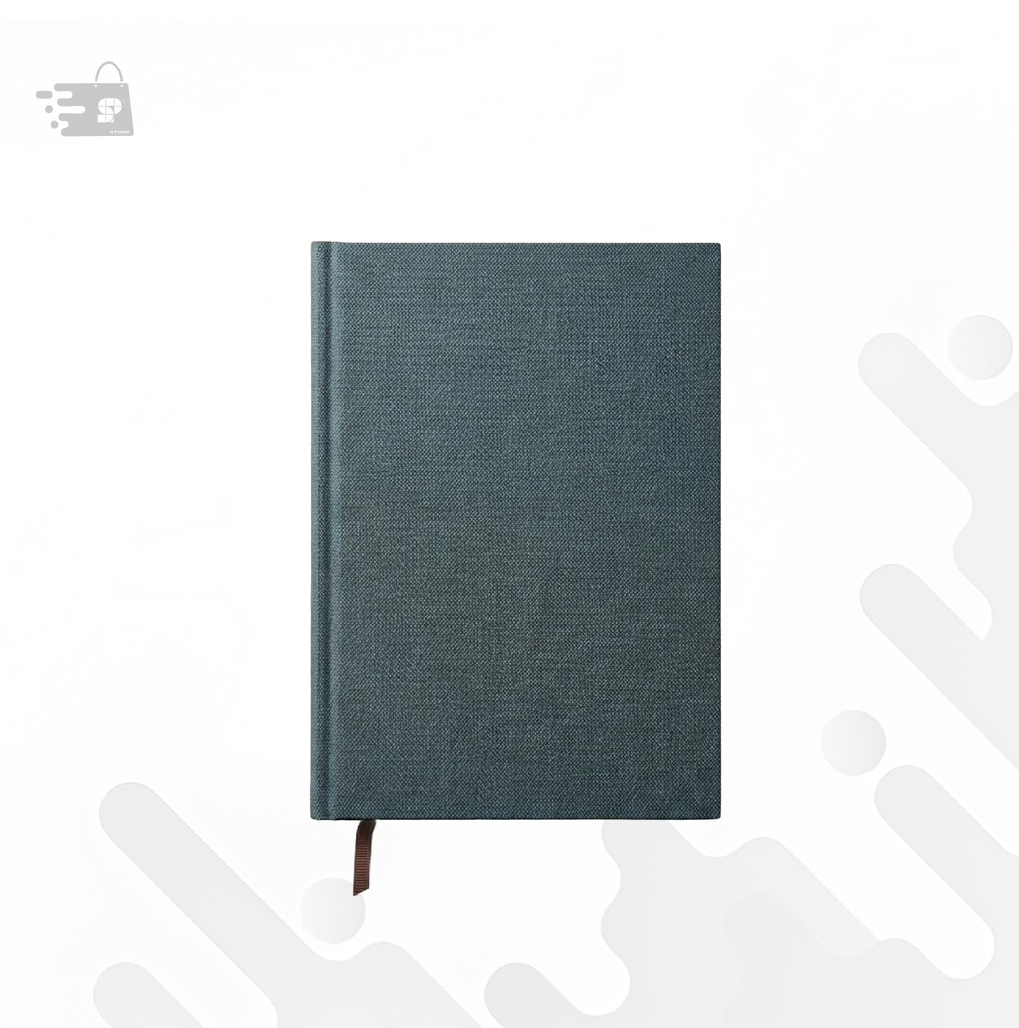 GREY RUSTIC FABRIC TEXTURE A5 PU NOTEBOOK