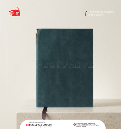 DARK GREEN FEATHER A5 NOTEBOOK