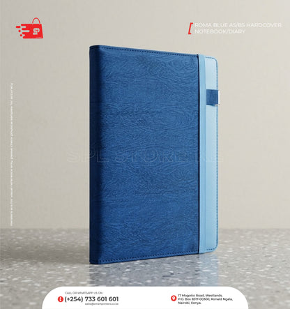 ROMA BLUE A5/B5 HARDCOVER NOTEBOOK/DIARY