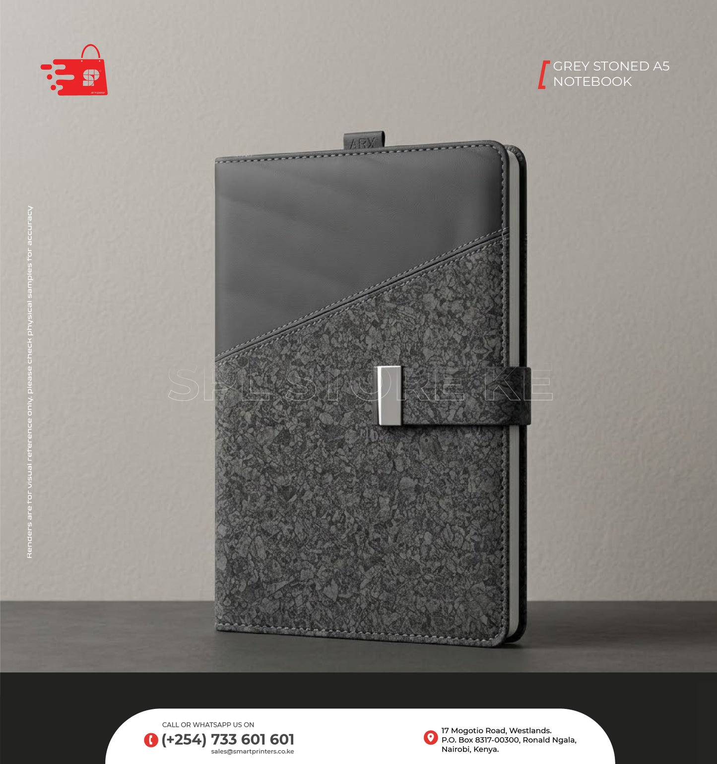 GREY STONED A5 NOTEBOOK