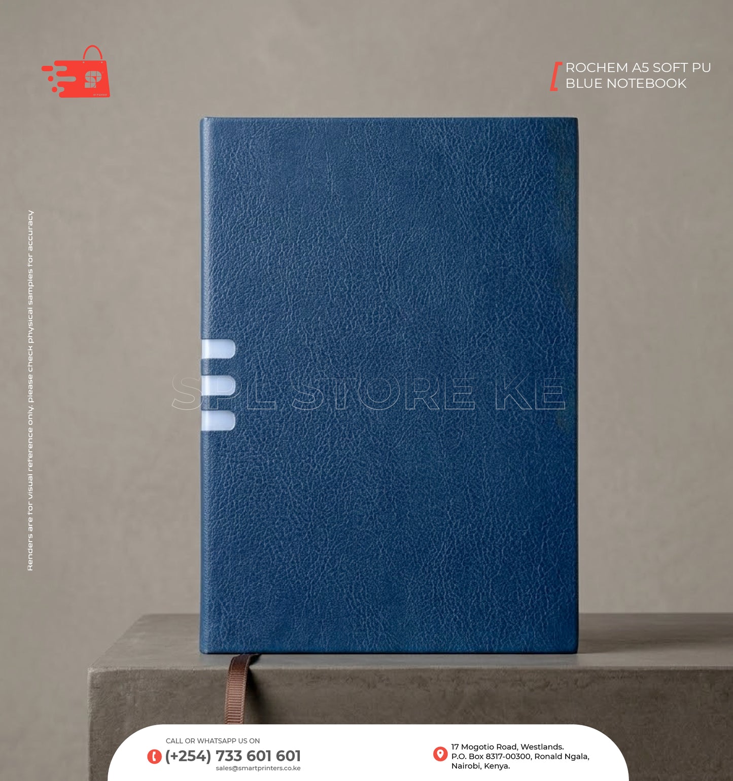 ROCHEM A5 SOFT PU BLUE NOTEBOOK