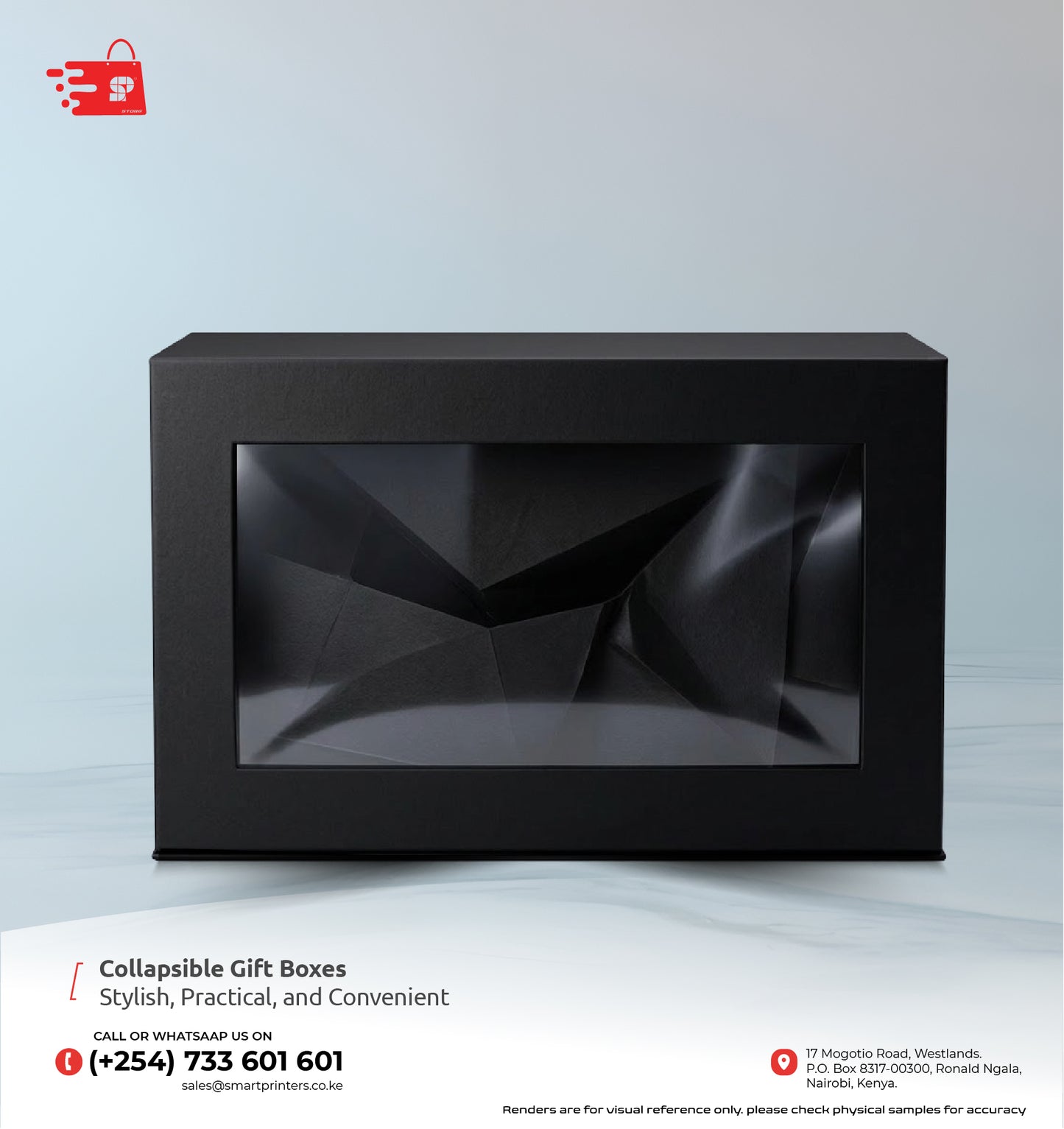 Collapsible Gift Boxes W2340 Black