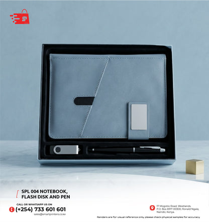 SPL 004 Notebook, Flash Disk and Pen