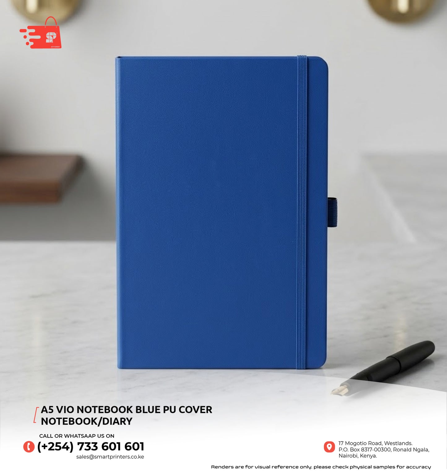 A5 VIO NOTEBOOK BLUE PU COVER NOTEBOOK/DIARY