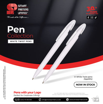 WHITE TWIST PENS (SPP004)