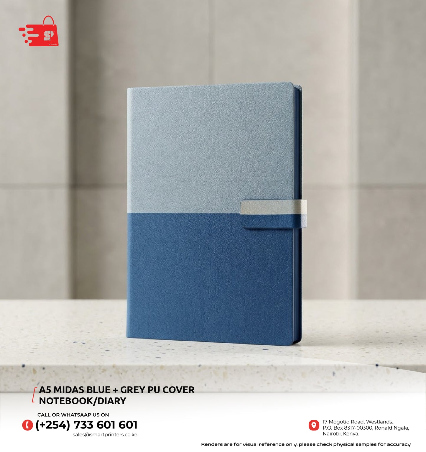 A5 MIDAS PU COVER NOTEBOOK/DIARY