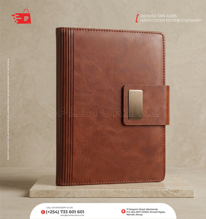 DENVER TAN A5/B5 HARDCOVER NOTEBOOK/DIARY