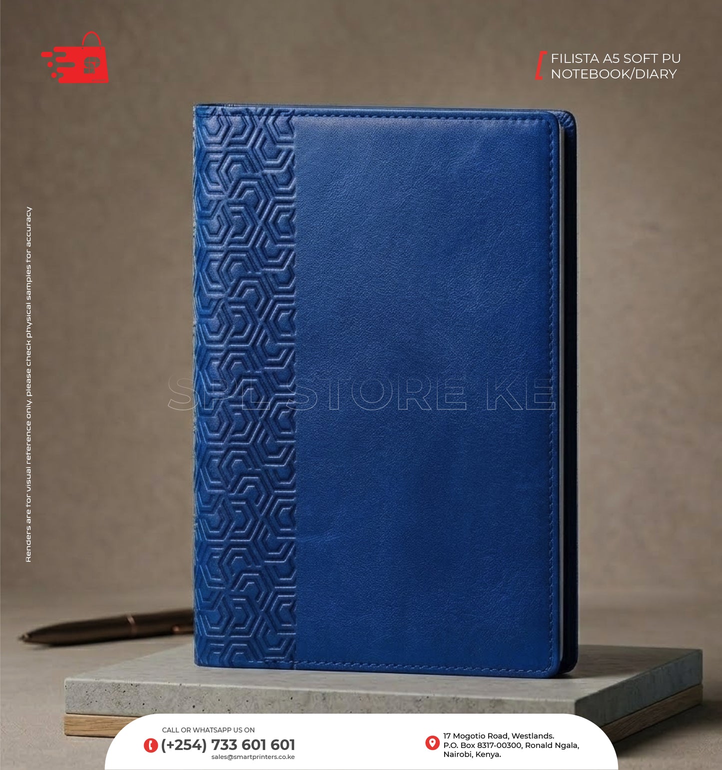 FILISTA A5 SOFT PU NOTEBOOK/DIARY