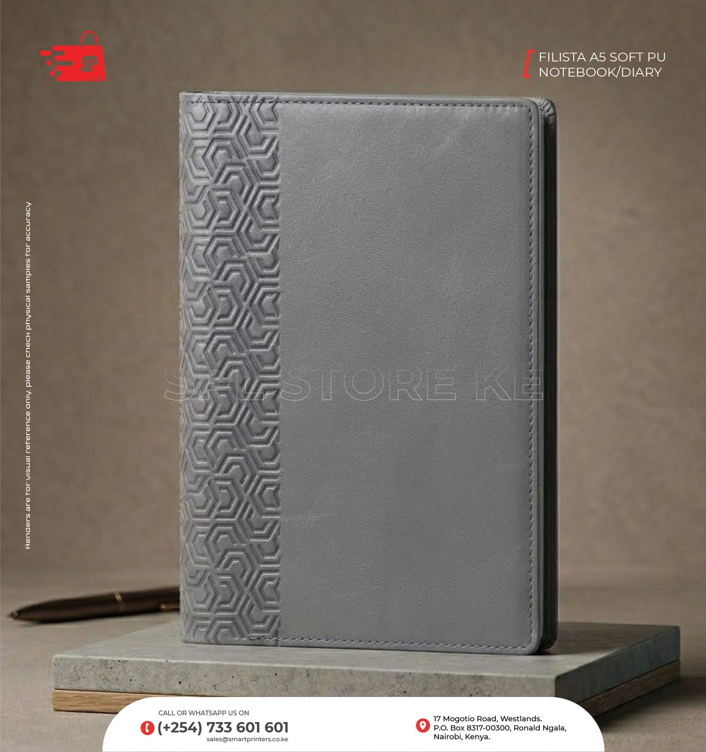 FILISTA A5 SOFT PU NOTEBOOK/DIARY