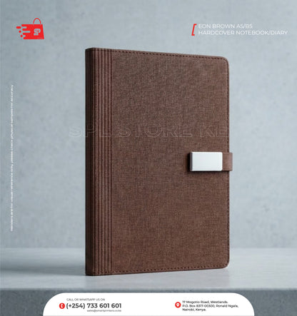 EON BROWN A5/B5 HARDCOVER NOTEBOOK/DIARY