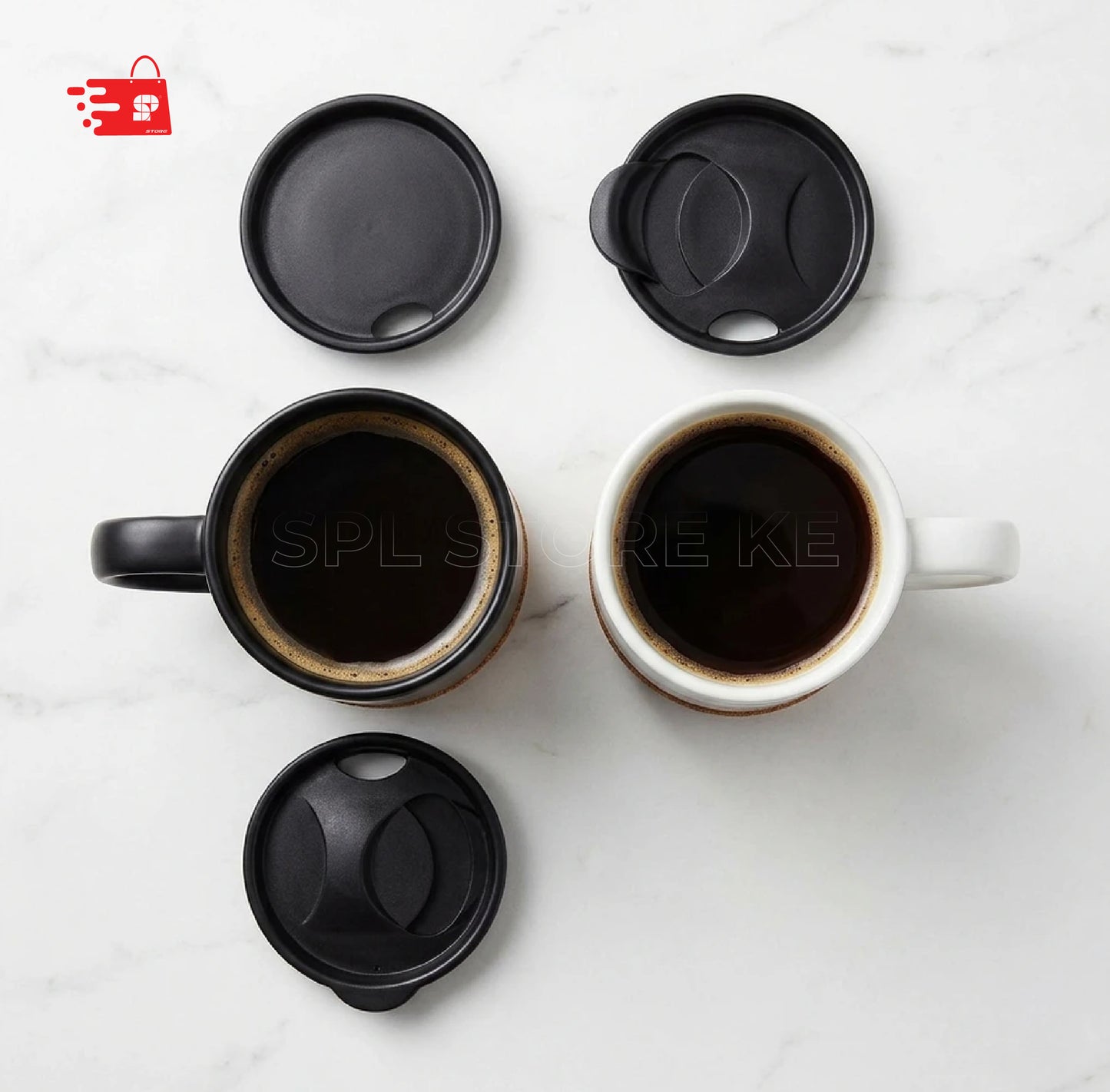 Matte Ceramic Coffee Mug with an Integrated Cork Base