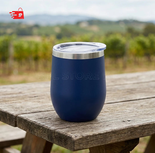Insulated Stemless Wine Tumbler / Egg-Shaped Travel Mugs l 350ml