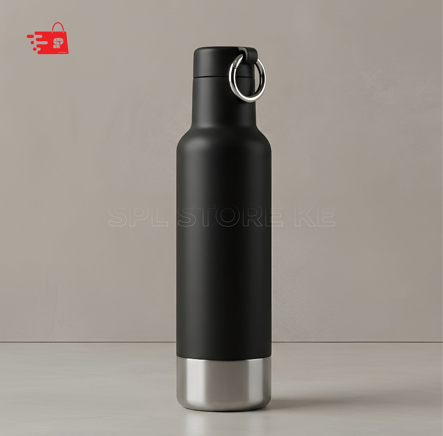 Minimalist Insulated Sport Bottle  with a Carabiner Ring Lid